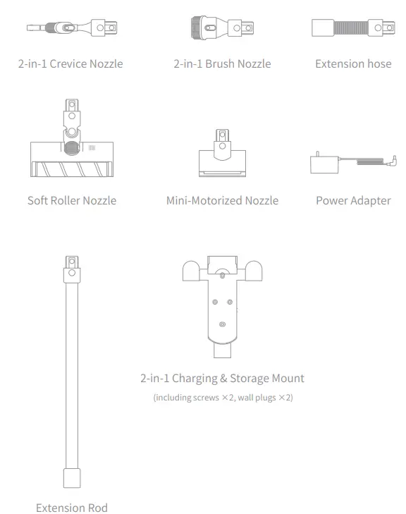 Dreame VVN3 EU R02 Cordless Vacuum Cleaner - Accessories