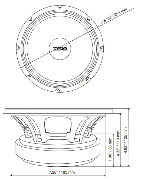 DS18 PRO 1 KP8 8 8 Inch Midbass Speaker - fig 1