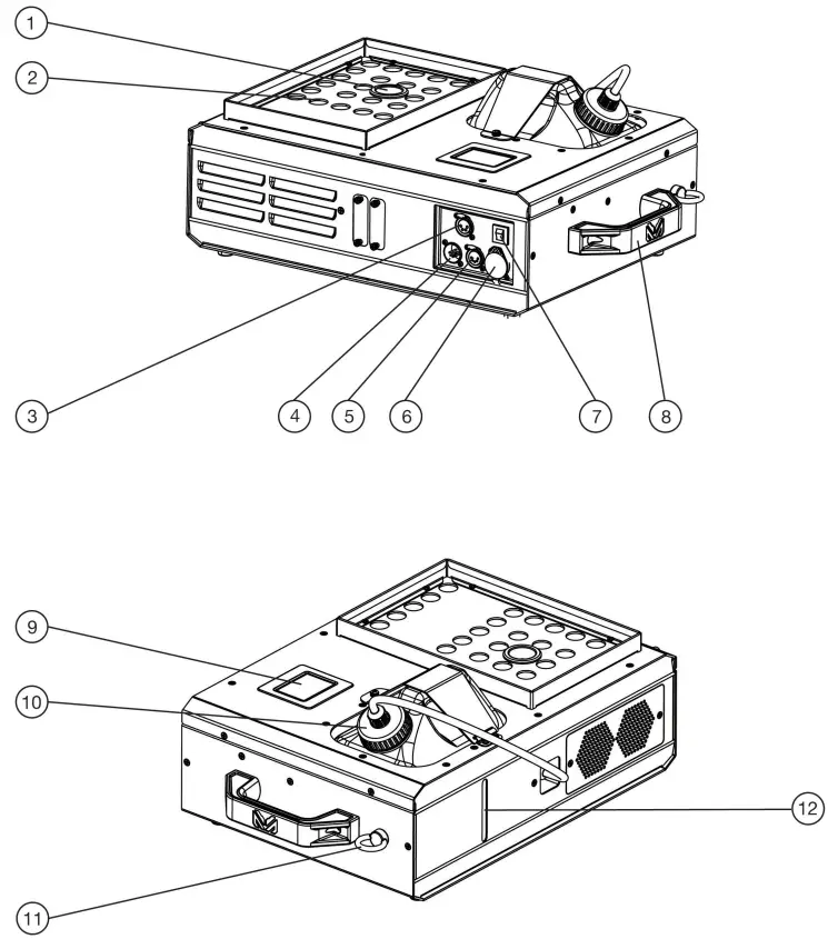 Magmatic RSJ150 JAVELIN High Velocity CO2 Simulator Fog Machine with 34 2W RGBA LED - FIG 4