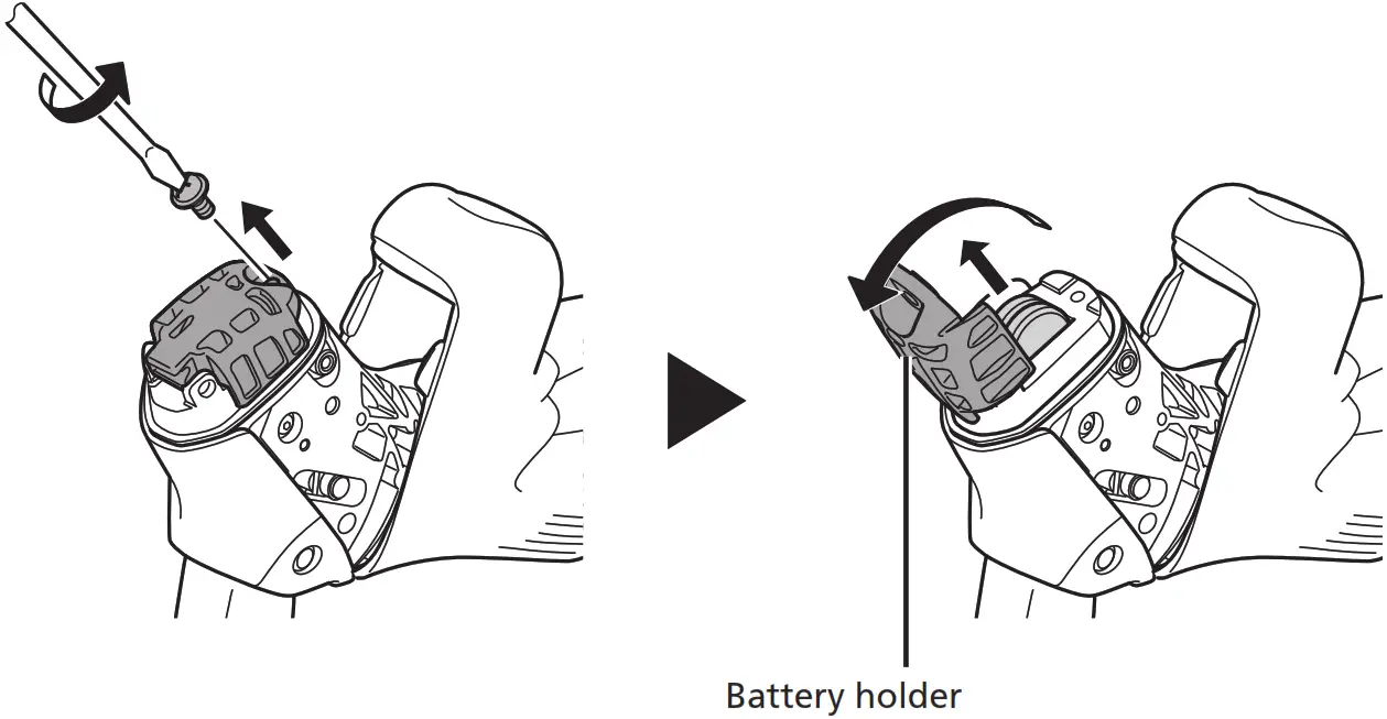 SHIMANO Di2 Dual Control Lever - Open the battery holder