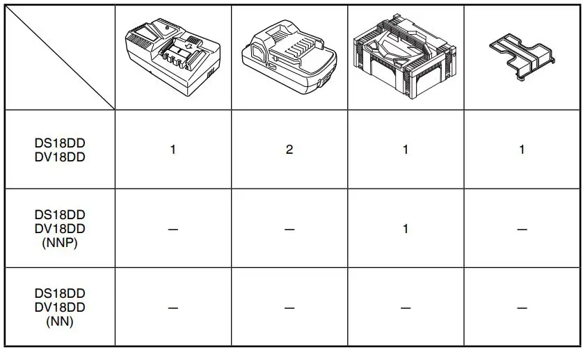 HiKOKI DS18DD Cordless Drill Instructions - Parts