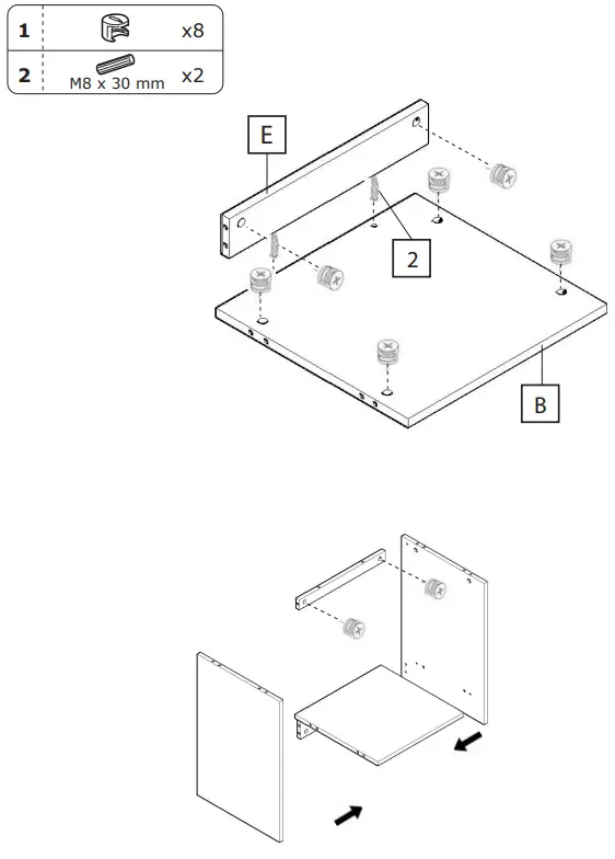 GYMAX GYM09469 Ameriwood Home Ariana White Nightstand - parts 5