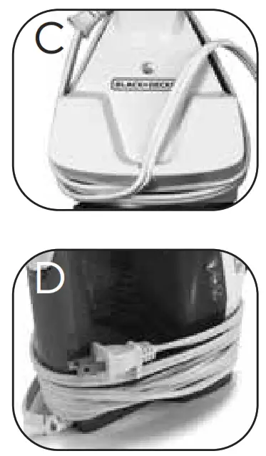 BLACK DECKER IR1000 Light N Easy Compact Steam Iron - STORING YOUR IRON