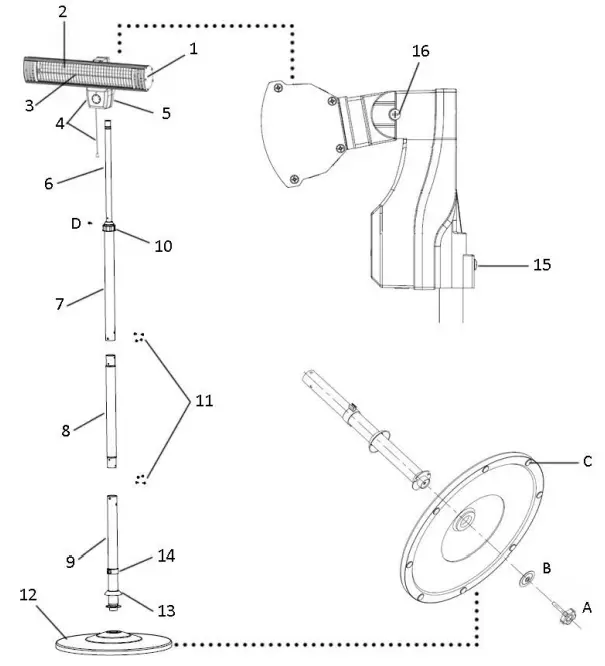 emerio PH-126154 Patio Heater - 1