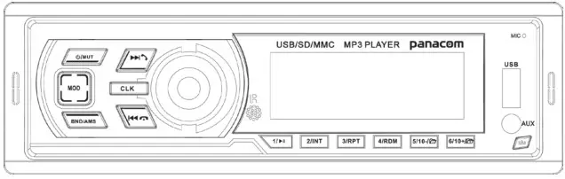 panacom CAR AUDIO - FRONT PANEL