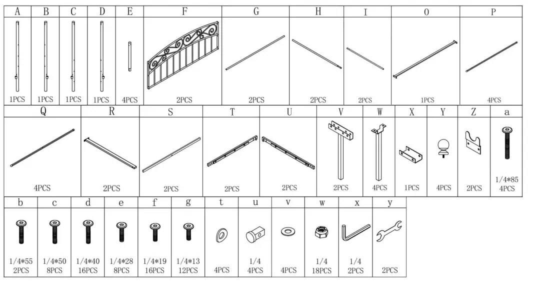 HOMEDEPOT-715G-53.94-Inch-W-European-Style-White-Metal-Frame-fig1