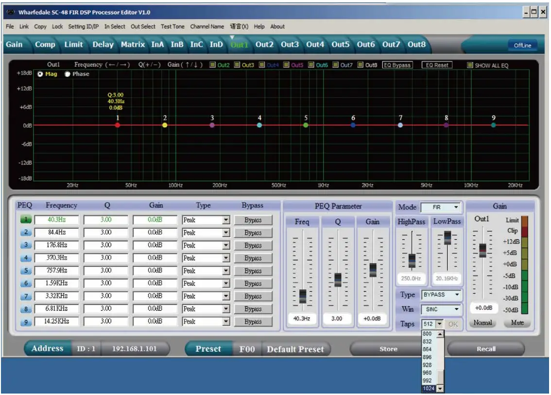 Wharfedale Pro SC 48 FIR Digital System Processor - Fig 10