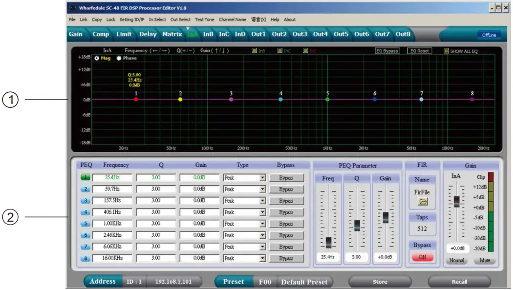 Wharfedale Pro SC 48 FIR Digital System Processor - Fig 8