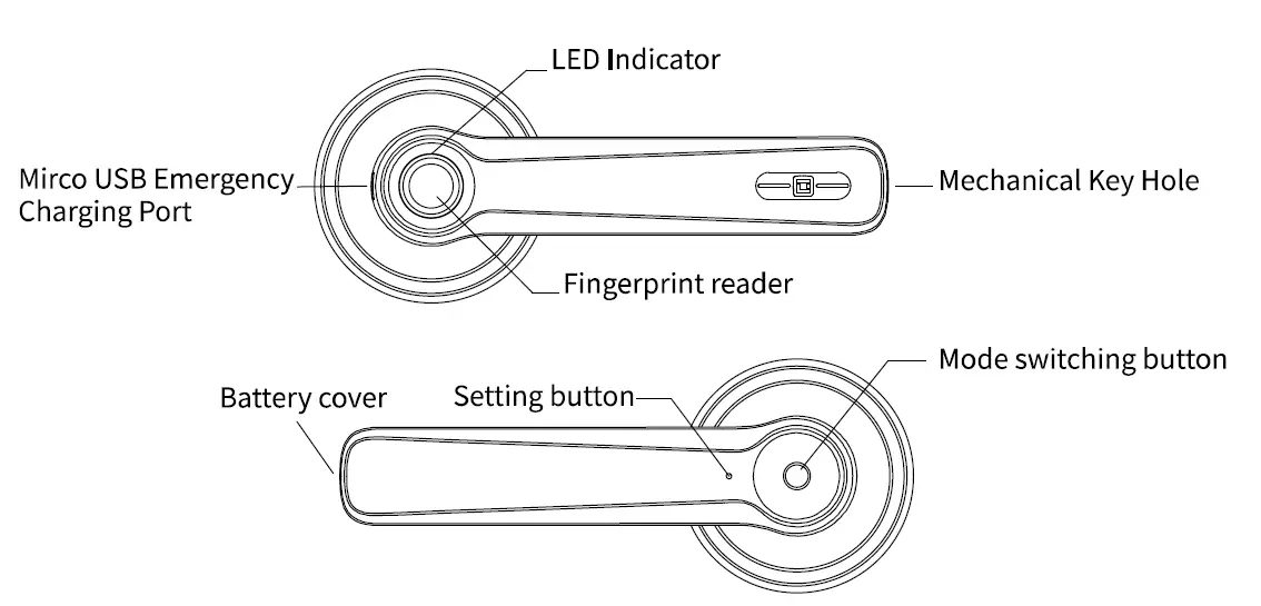 Geek Smart L-B202 Fingerprint Door Lock with Bluetooth fig (2)