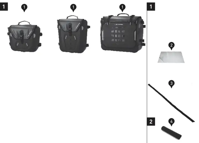 SW MOTECH BC SYS 00 005 12000R SysBag WP M for Side Carrier with Adapter Plate 6
