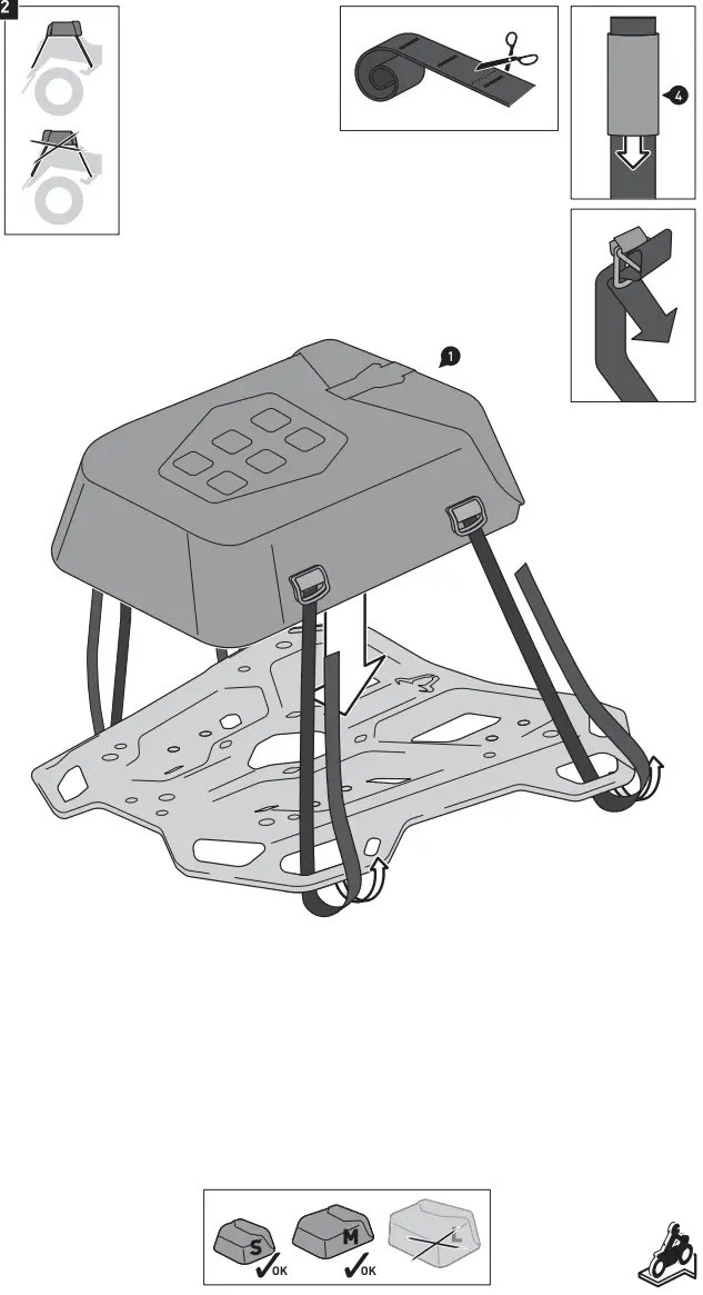 SW MOTECH BC SYS 00 005 12000R SysBag WP M for Side Carrier with Adapter Plate 8