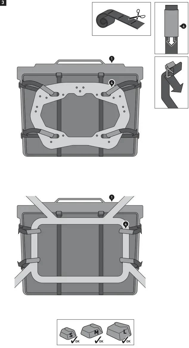 SW MOTECH BC SYS 00 005 12000R SysBag WP M for Side Carrier with Adapter Plate 9