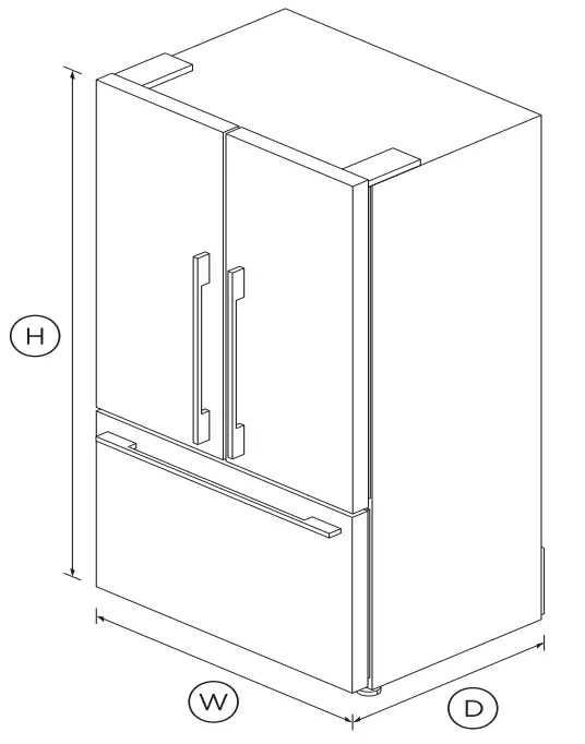 FISHER PAYKEL RF201ADX5N Freestanding French Door Refrigerator Freezer 36 20 1 cu ft - 1