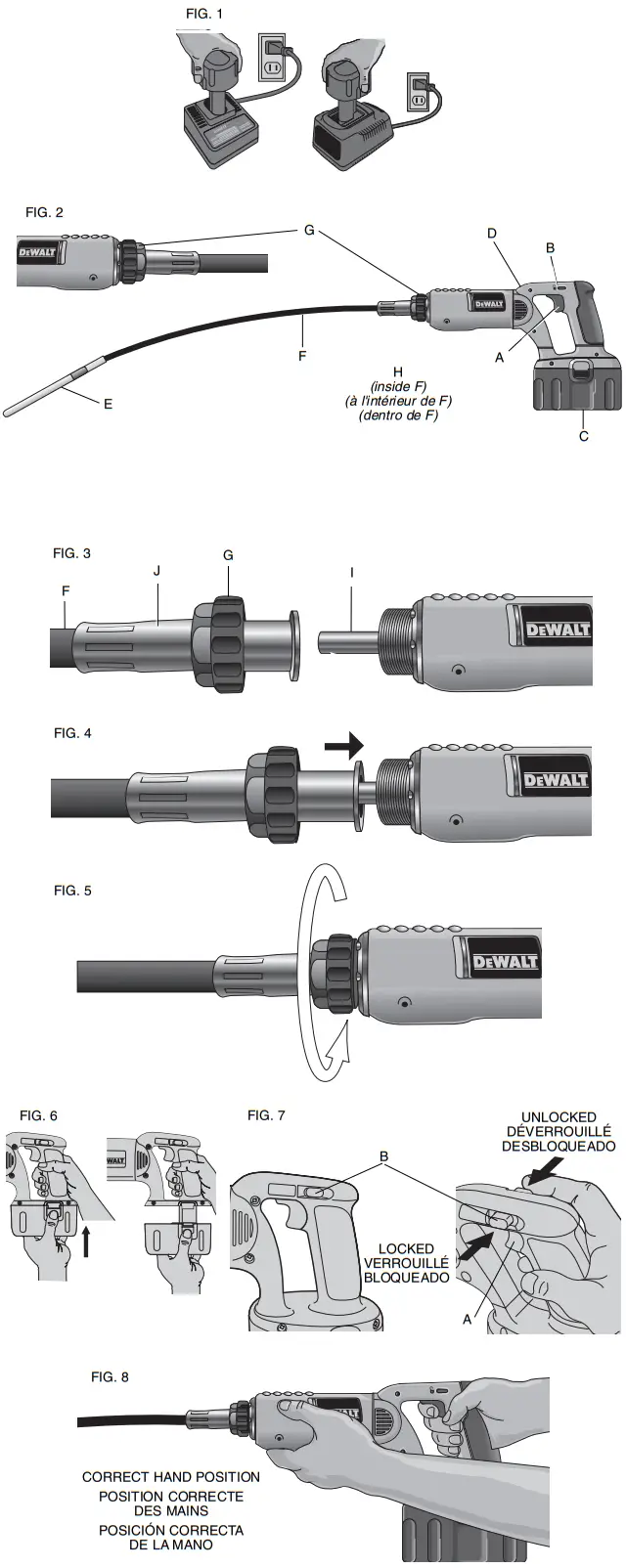 DEWALT DC530 Cordless Pencil Vibrator - Fig 2