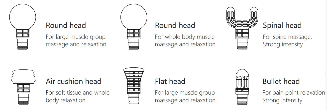 Smart-Hit Booster M2 massage gun - MASSAGE HEADS