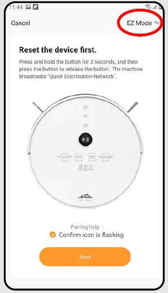 Smart Application NICO ETA221990000 Robotic Vacuum Cleaner 12