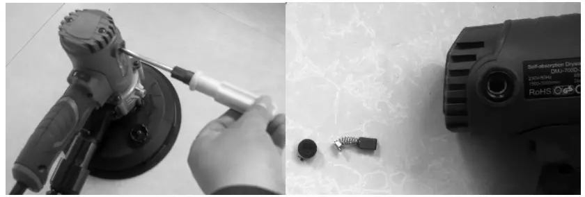 wiltec 61857 Dry Wall Sander LED Light - carbon brushes