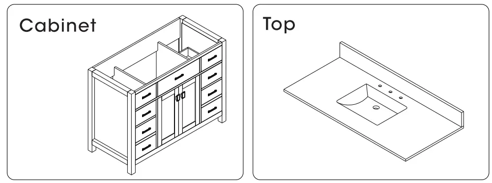 Jim s Maison JMDLVST01-48 W Bathroom Vanities - Fig1