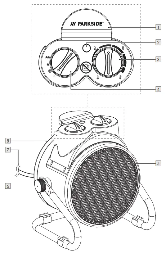 PARKSIDE PKH 2000 B1 Ceramic Fan Heater