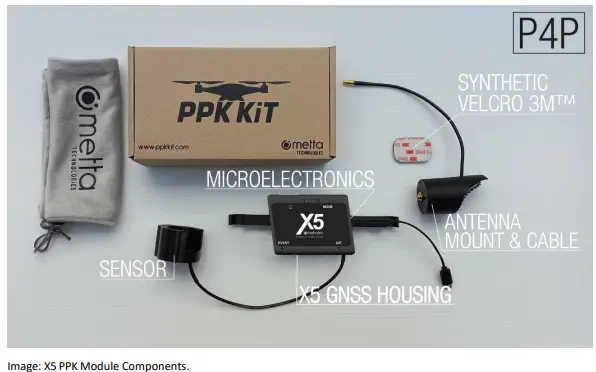 mettatec GNSS X5 PPK Module for dji Phantom 4 Pro-fig3