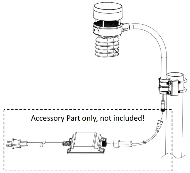 ecowitt WS80 Solar Powered Ultrasonic Anemometer - Accessory Part