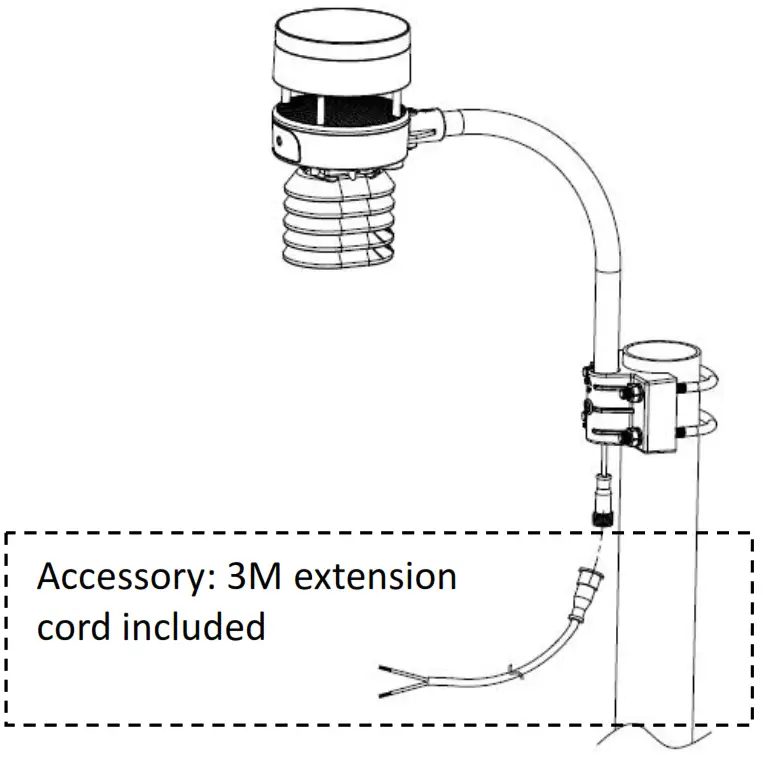 ecowitt WS80 Solar Powered Ultrasonic Anemometer - Sensor1