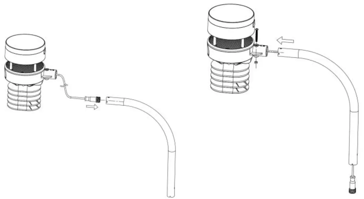 ecowitt WS80 Solar Powered Ultrasonic Anemometer - mounting