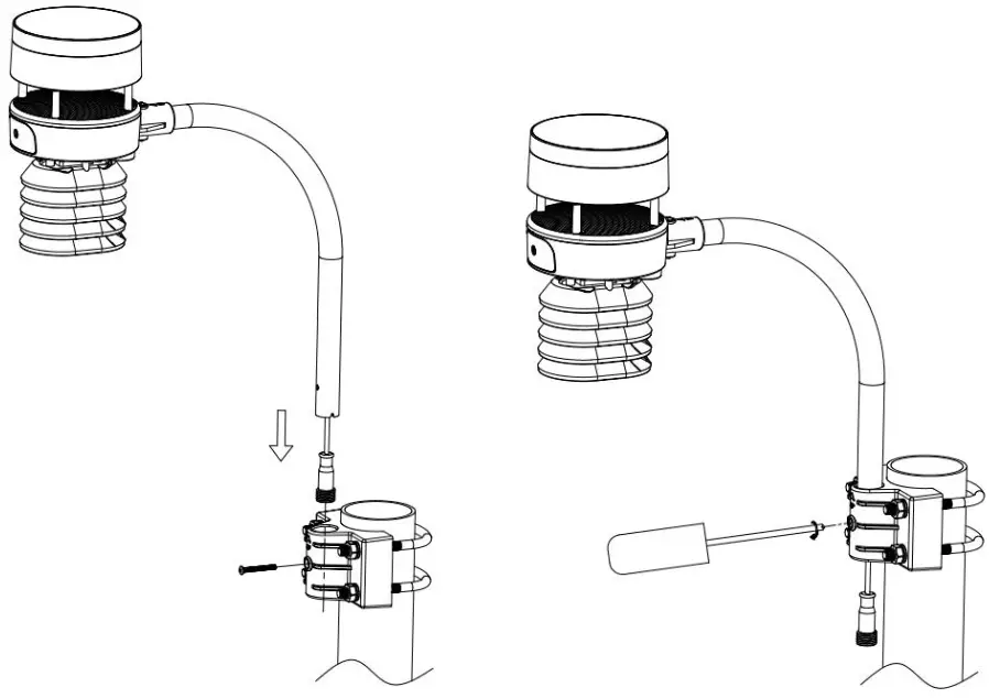 ecowitt WS80 Solar Powered Ultrasonic Anemometer - power up