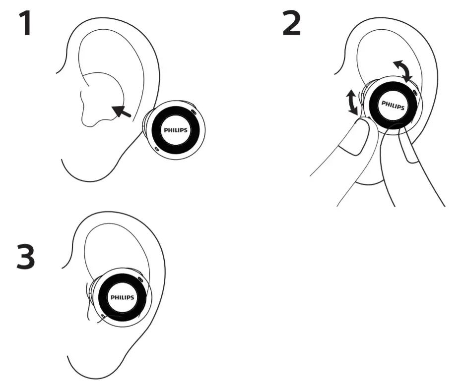 PHILIPS TAT8505 8000 Series Headphones - wear