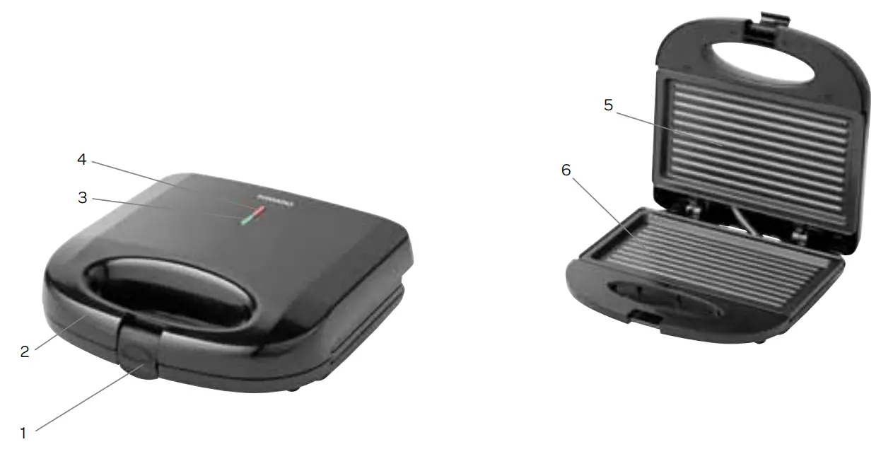 TOMADO TGS2000B Sandwich Grill - fig