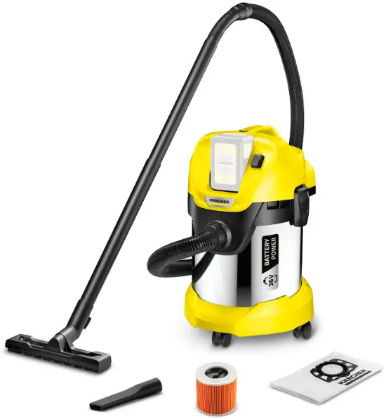 KARCHER WD 3 Battery Battery-Powered Wet and Dry Vacuum Cleaner