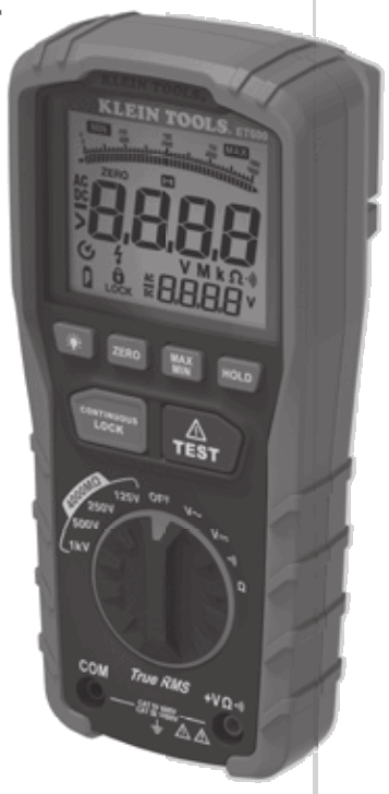 KLEIN TOOLS ET600 Digital Insulation Resistance Tester