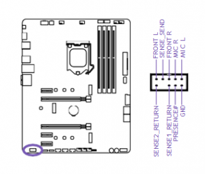 front panel audio connectors