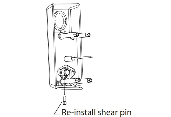 Re-install shear pin
