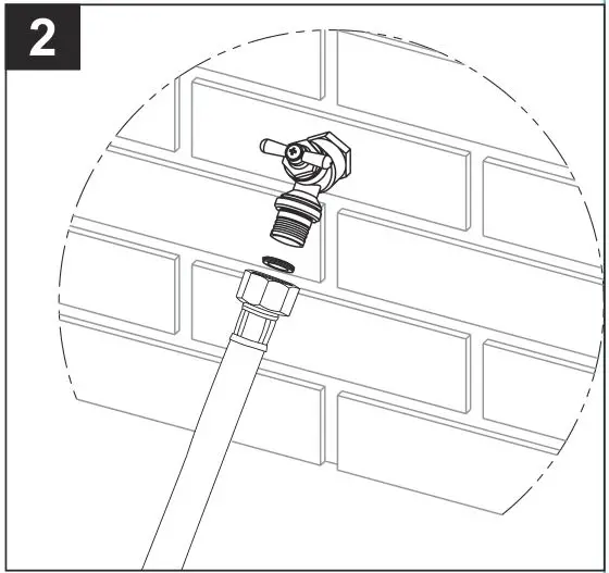 Style SELECTIONS SGY-GAR1 150-Ft Capacity Cabinet Hose Reel - Inspect and ensure the rubber 2