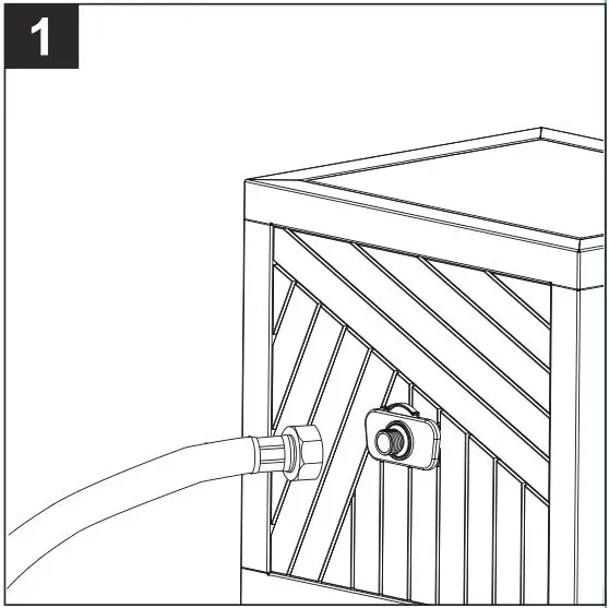 Style SELECTIONS SGY-GAR1 150-Ft Capacity Cabinet Hose Reel - Inspect and ensure the rubber washer