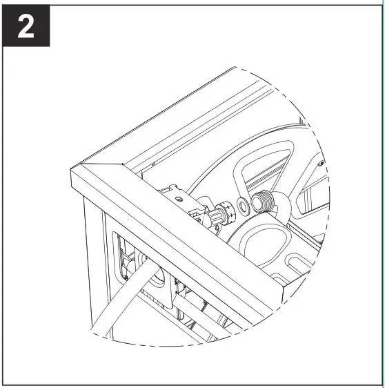 Style SELECTIONS SGY-GAR1 150-Ft Capacity Cabinet Hose Reel - Verify that there is a rubber washer installed