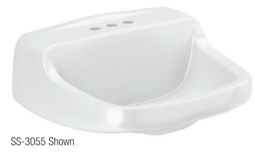 SLOAN SS-3055 Wall Hung Ledgeback Lavatory