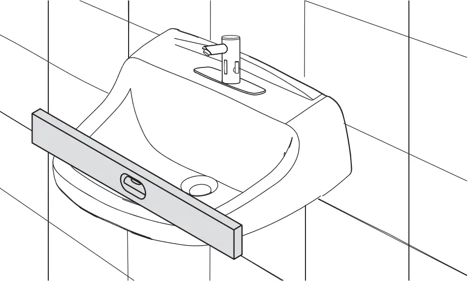 SLOAN SS-3055 Wall Hung Ledgeback Lavatory Installation illustration