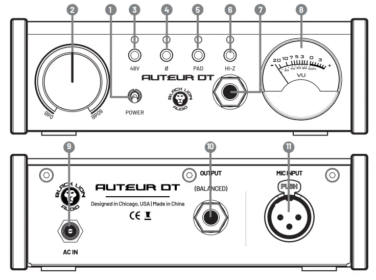 BLACK LION AUDIO Auteur DT Transformer-Coupled Desktop Preamplifier - Fig 1
