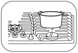 LG LCG Series Gas Cooktop Owner's Manual - Do not place flammable materials on or near the cooktop