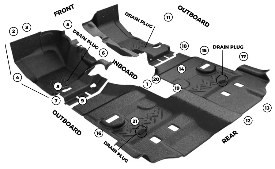 ARMORLITE JK 4 Door Full Vehicle Flooring Kit - Figure 1