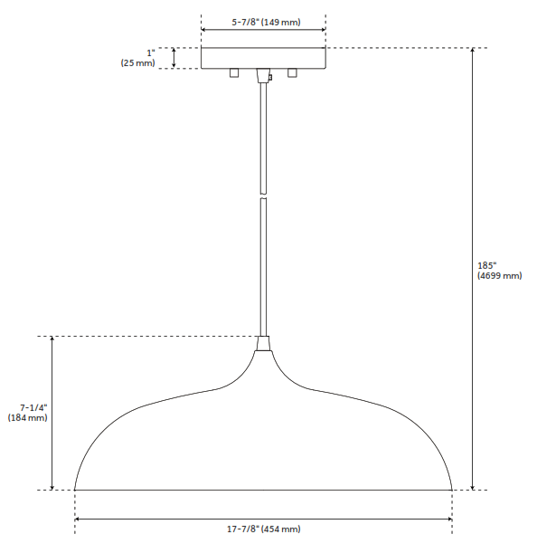 PARK HARBOR 949639 BlackThorne Single Pendant Light - 1