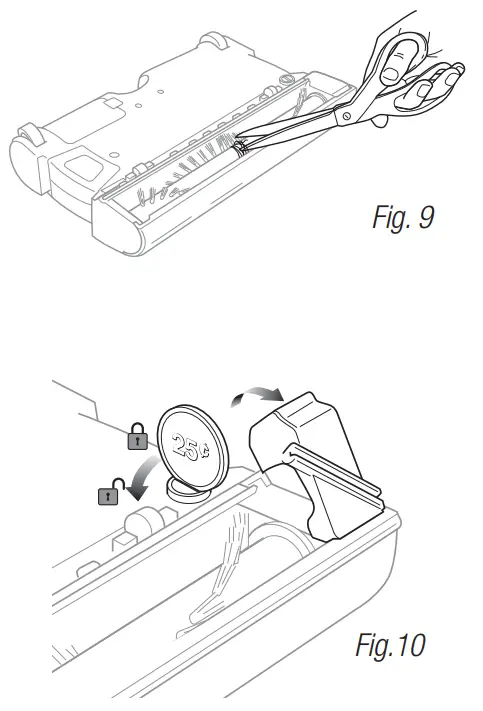 CLEANING THE ROTATING BRUSH