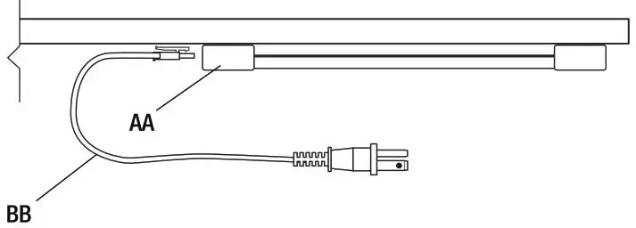 FEIT Electric UCL36 ,5CCT 36 Inch Unde Cabinet Light - Connecting the Electrical Plug