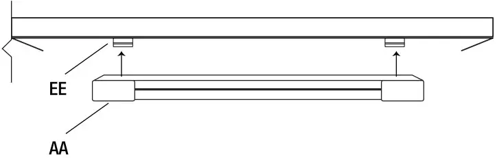 FEIT Electric UCL36 ,5CCT 36 Inch Unde Cabinet Light - mounting bracket 1