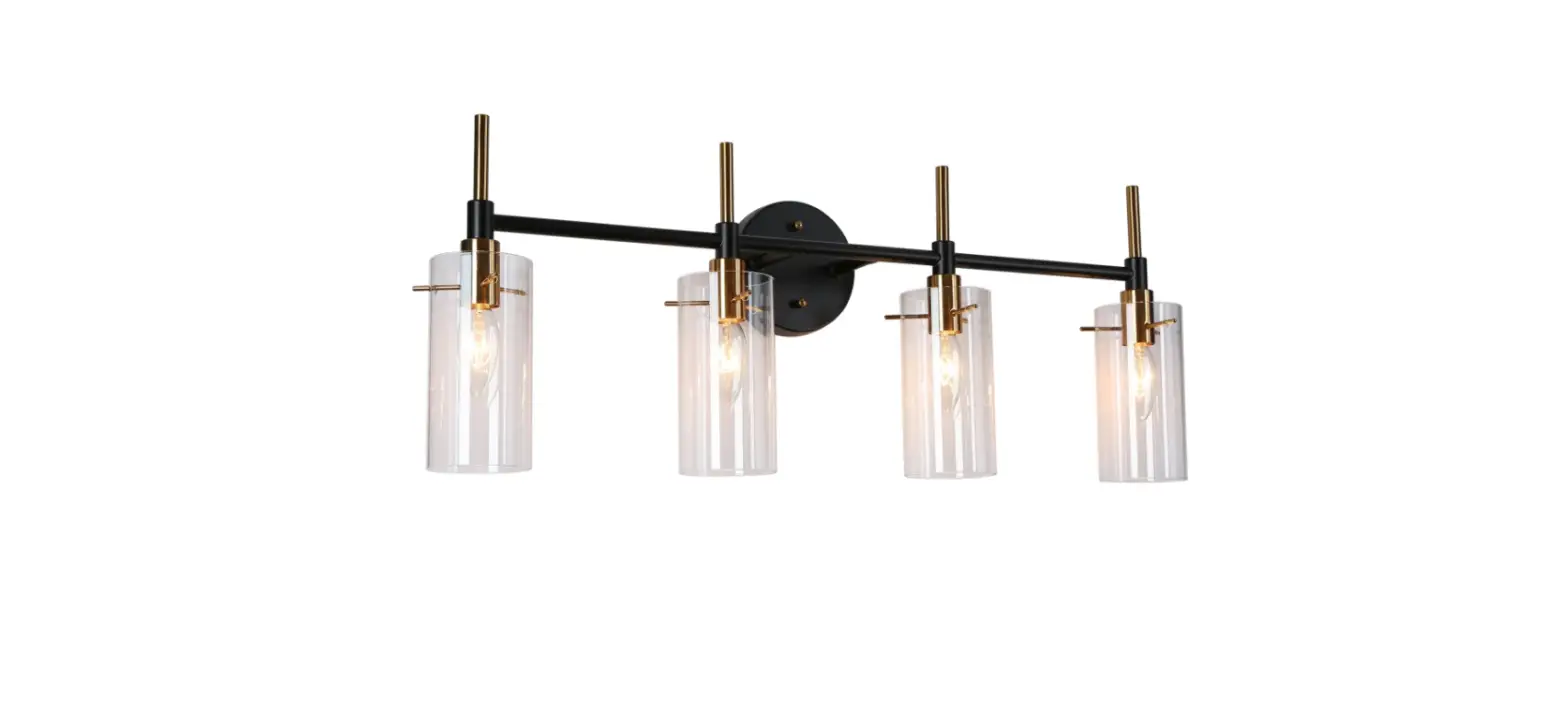 Zevni A04682 Gerben 28 Inch Wide Black Vanity Light Instruction Manual