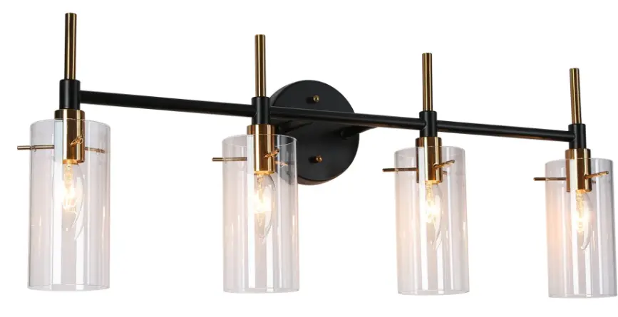 ZEVNI A04682 Gerben 28 Inch Wide Black Vanity Light -PRODUCT-IMAGE