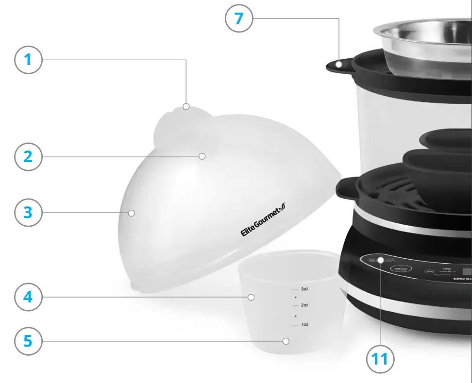 Elite Gourmet EGC314 Easy Egg Cooker - fig 1