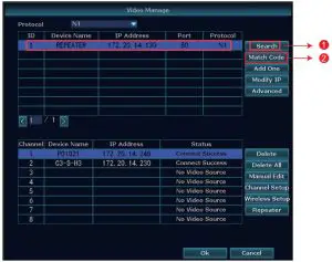 FIG 17 How to add a new camera to YESKAMO NVR recorder